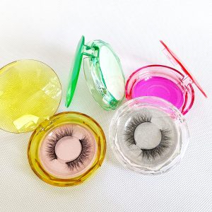 Round Clear Eyelash Lash Case